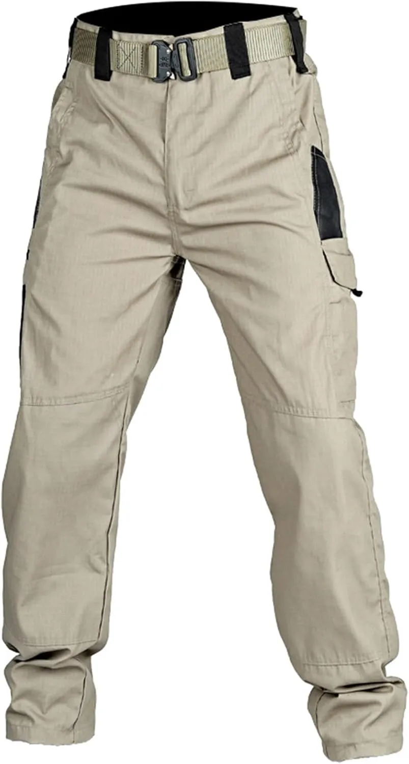 Tactical Cargo Pants for Men Lightweight Exercise Pants with Multi-Pocket Casual Slim Trousers