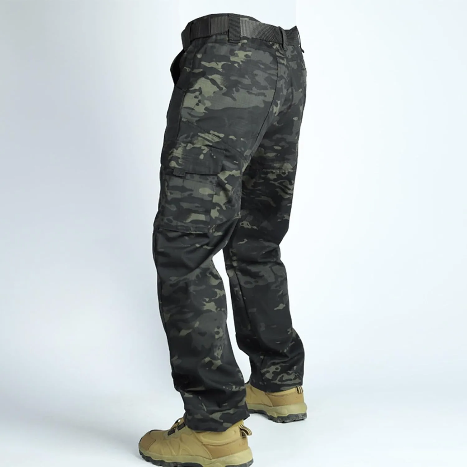 Tactical Cargo Pants for Men Lightweight Exercise Pants with Multi-Pocket Casual Slim Trousers