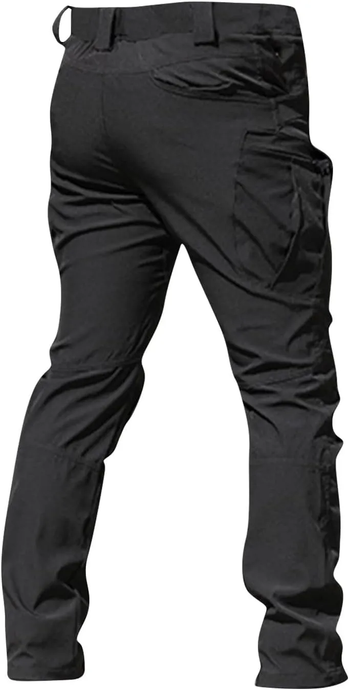 Tactical Cargo Pants for Men Lightweight Running Pants with Multi-Pocket Big and Tall Fit Trousers