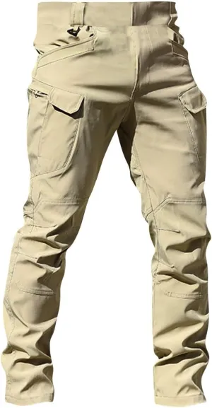 Tactical Cargo Pants for Men Lightweight Running Pants with Multi-Pocket Big and Tall Fit Trousers