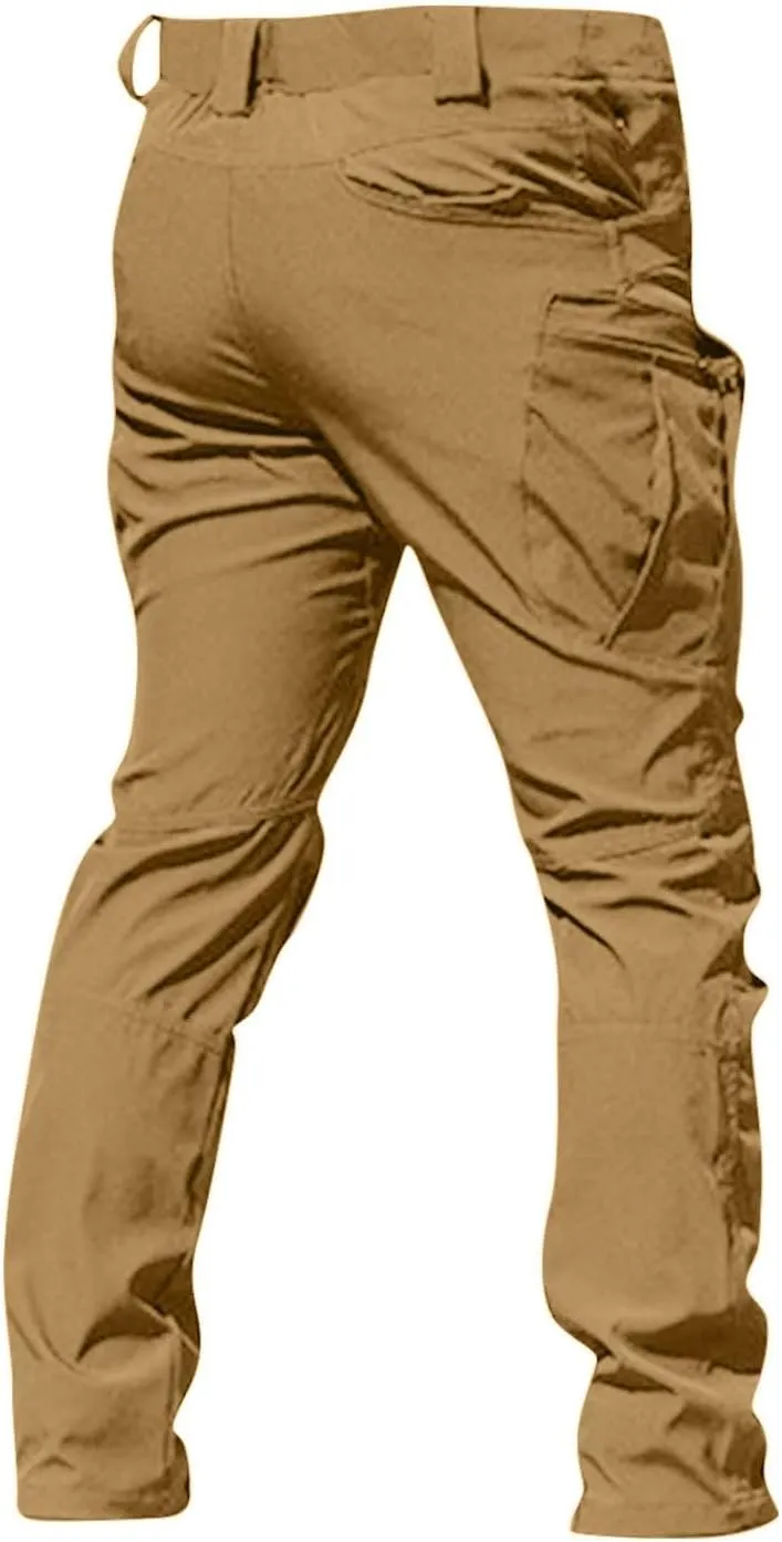 Tactical Cargo Pants for Men Lightweight Running Pants with Multi-Pocket Big and Tall Fit Trousers