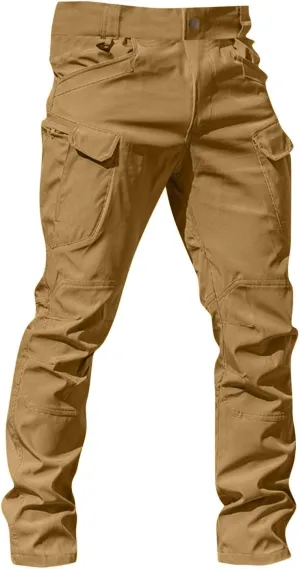 Tactical Cargo Pants for Men Lightweight Running Pants with Multi-Pocket Big and Tall Fit Trousers