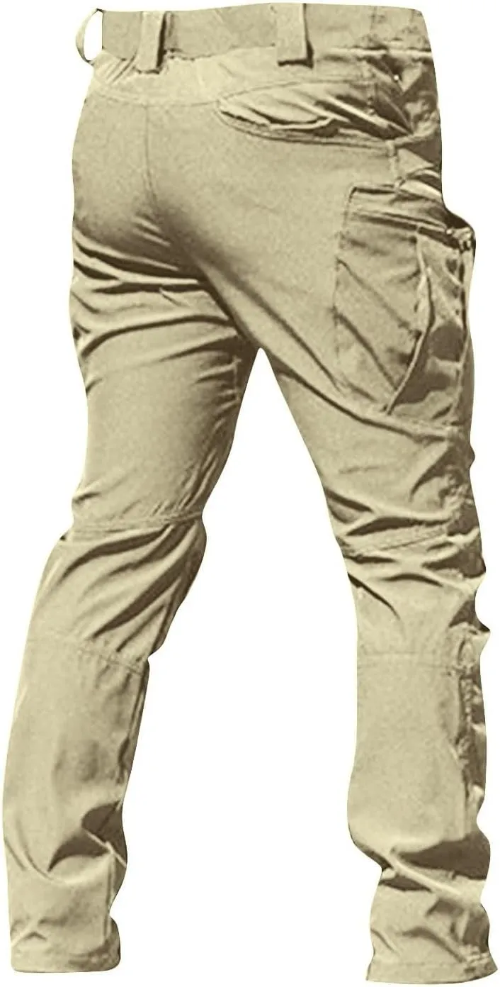 Tactical Cargo Pants for Men Lightweight Running Pants with Multi-Pocket Big and Tall Fit Trousers