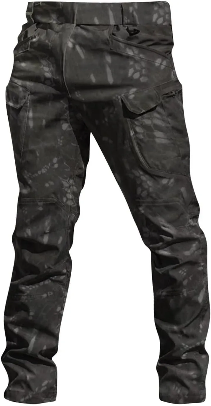 Tactical Cargo Pants for Men Lightweight Running Pants with Multi-Pocket Big and Tall Fit Trousers