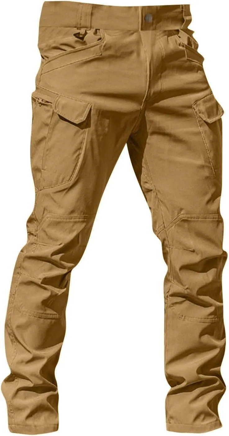 Tactical Cargo Pants for Men Lightweight Running Pants with Multi-Pocket Big and Tall Fit Trousers