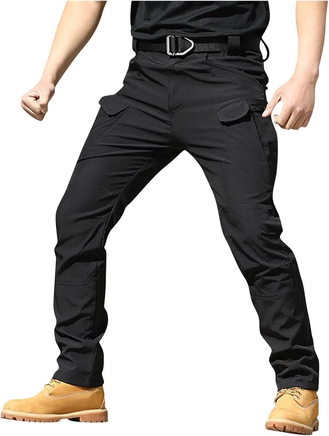 Tactical Cargo Pants for Men Lightweight Running Pants with Multi-Pocket Big and Tall Fit Trousers