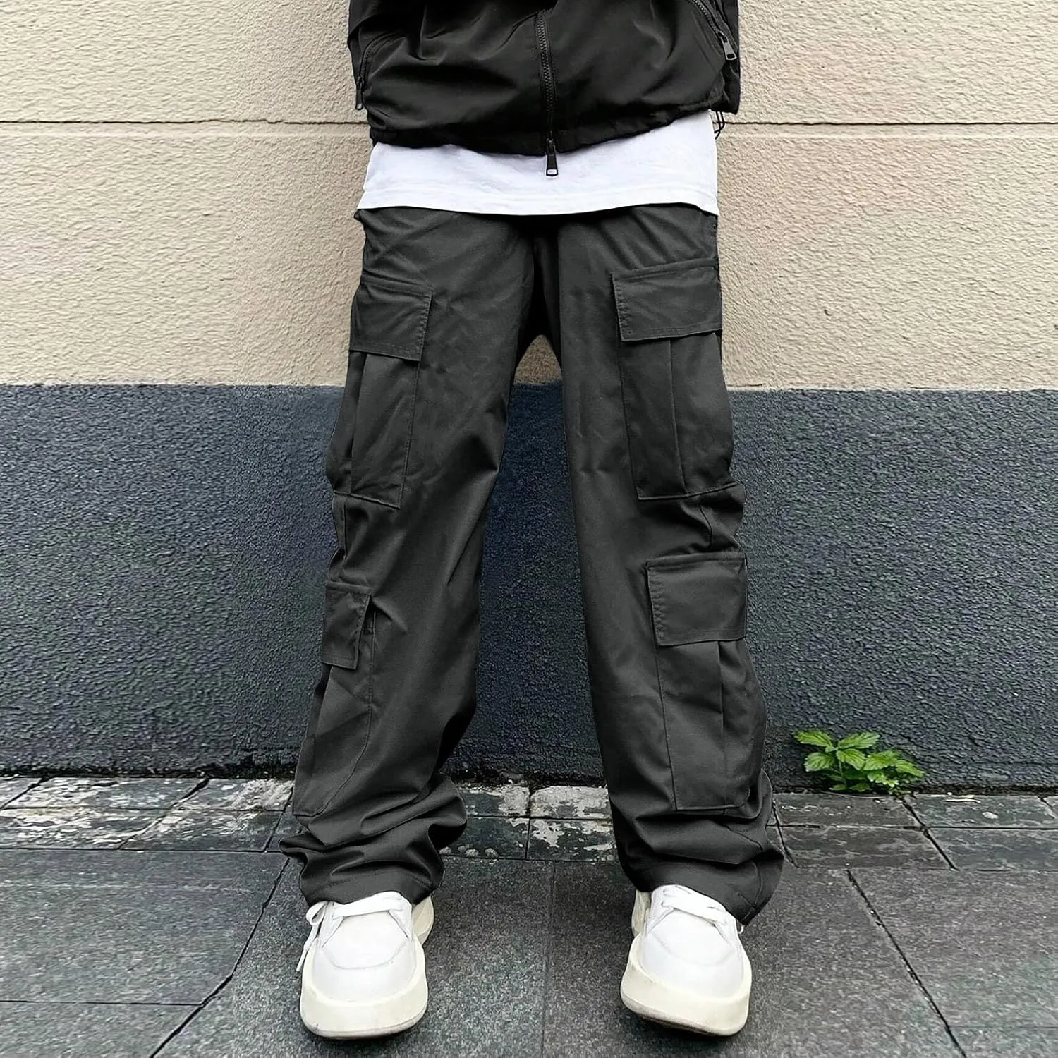 Tactical Cargo Pants for Men Lightweight Work Pants with Multi-Pocket Large Loose Trousers