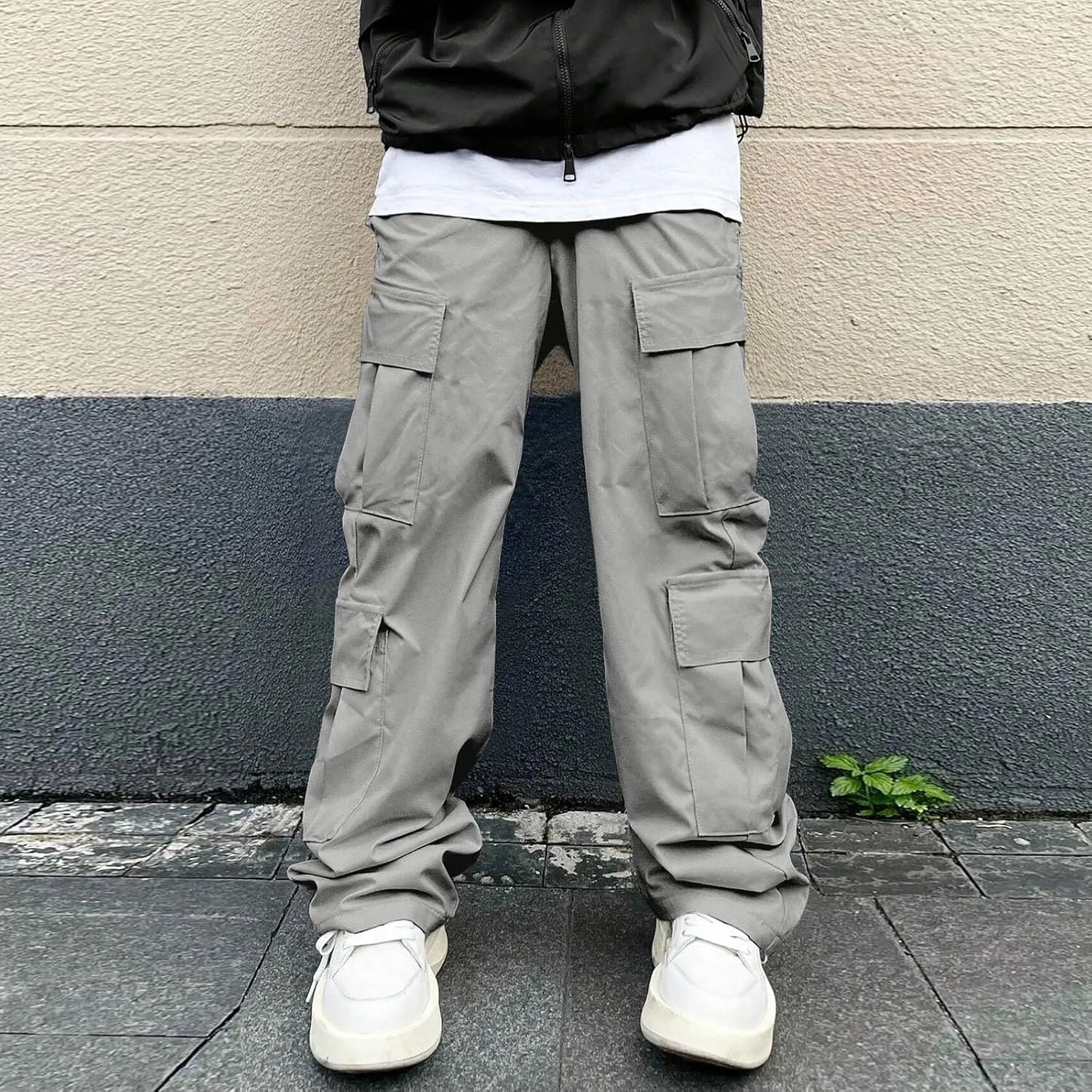 Tactical Cargo Pants for Men Lightweight Work Pants with Multi-Pocket Large Loose Trousers
