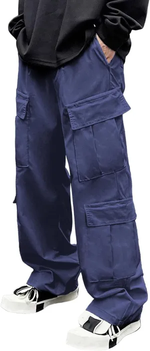 Tactical Cargo Pants for Men Lightweight Work Pants with Multi-Pocket Large Loose Trousers