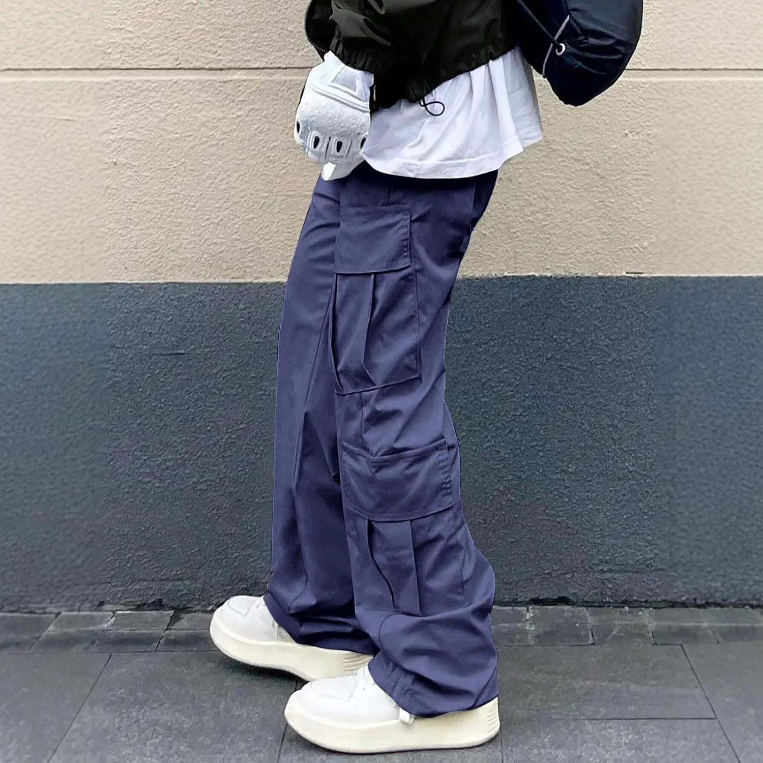 Tactical Cargo Pants for Men Lightweight Work Pants with Multi-Pocket Large Loose Trousers