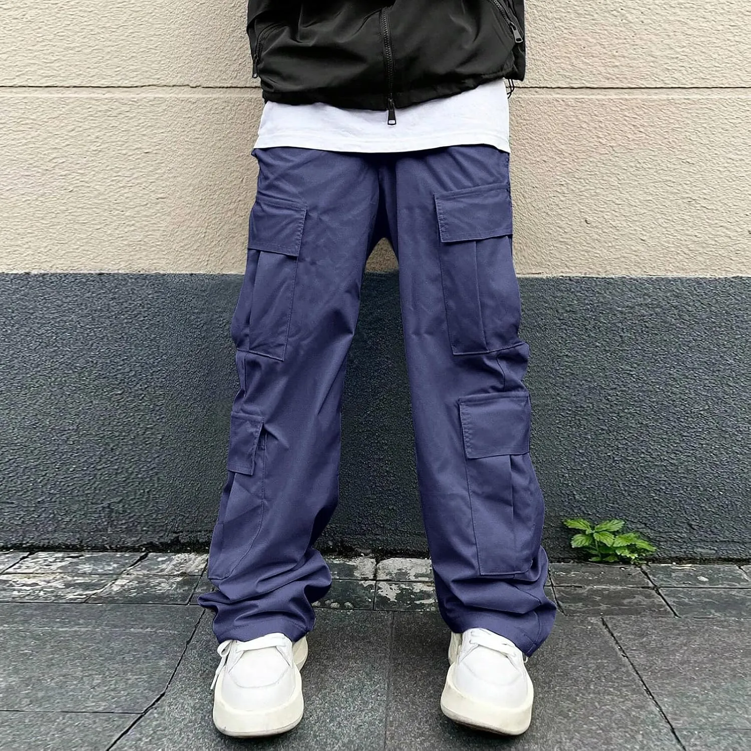 Tactical Cargo Pants for Men Lightweight Work Pants with Multi-Pocket Large Loose Trousers