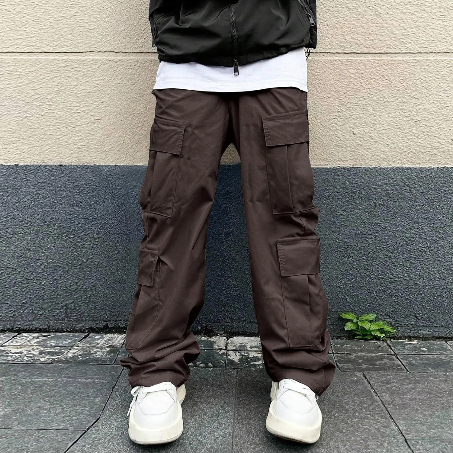 Tactical Cargo Pants for Men Lightweight Work Pants with Multi-Pocket Large Loose Trousers
