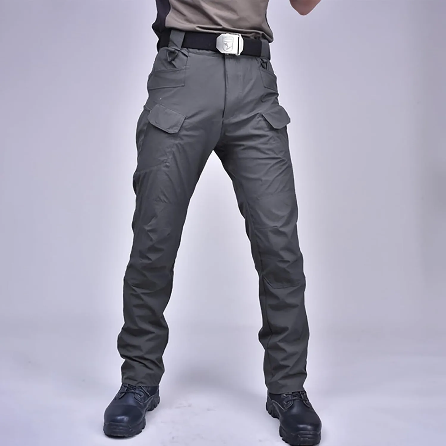 Tactical Cargo Pants for Men Wide Athletic Pants with Multi-Pocket Comfy Baggy Trousers