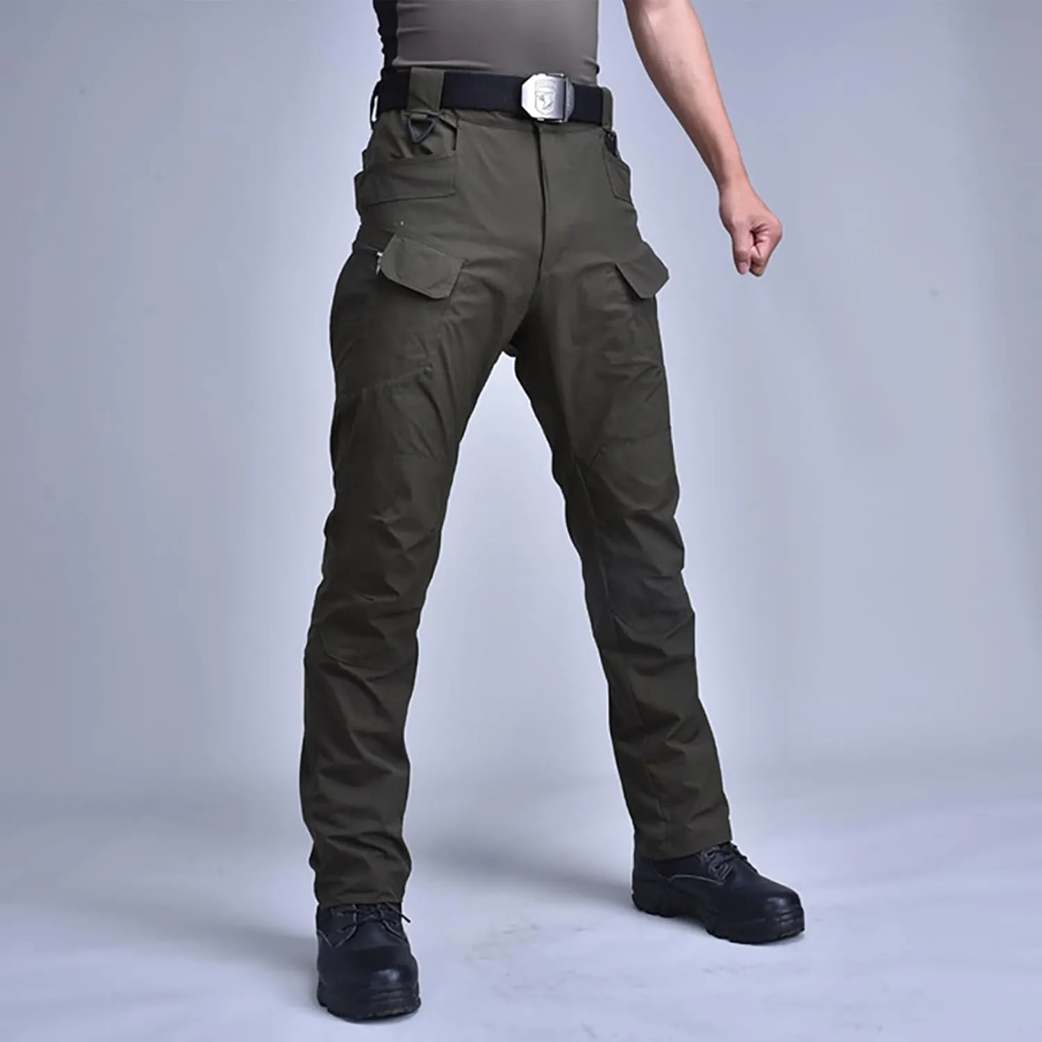 Tactical Cargo Pants for Men Wide Athletic Pants with Multi-Pocket Comfy Baggy Trousers