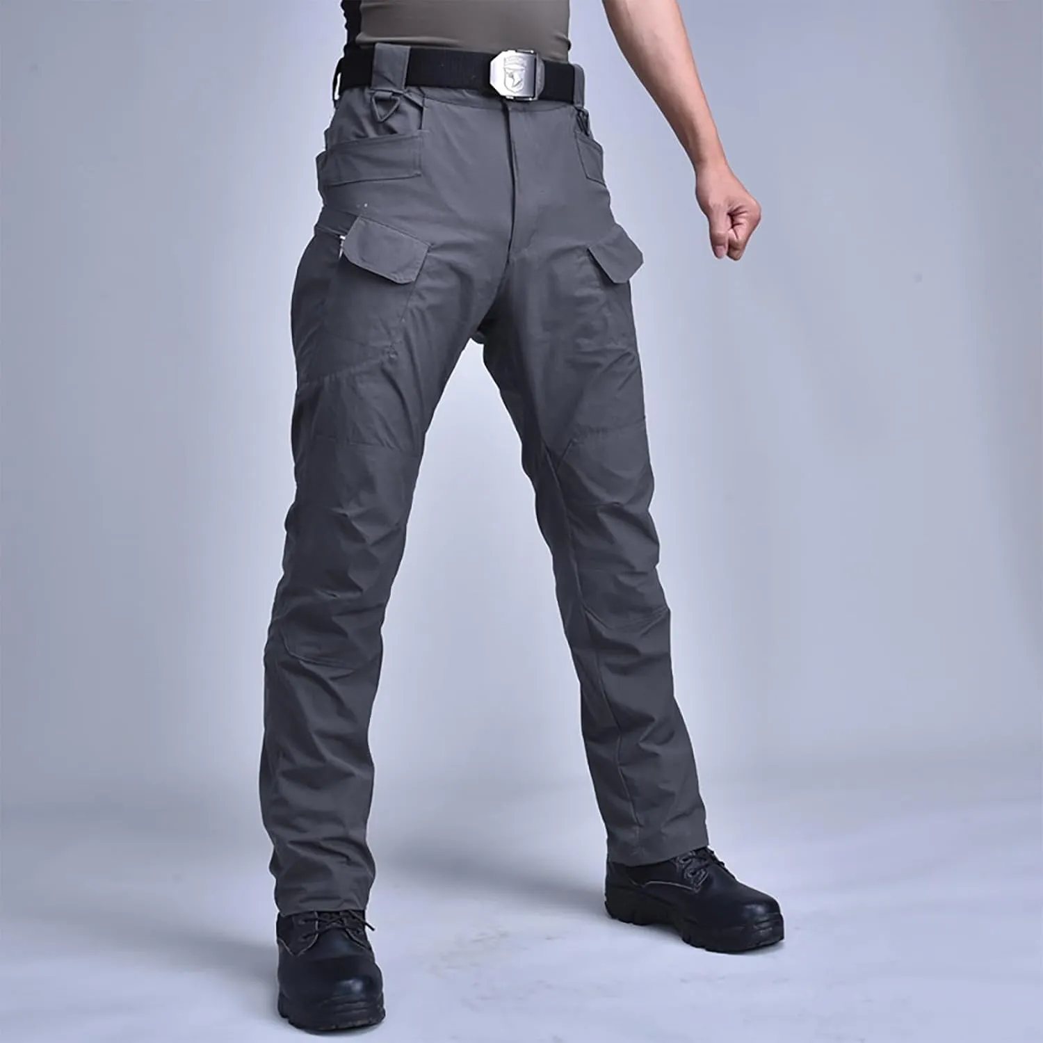 Tactical Cargo Pants for Men Wide Athletic Pants with Multi-Pocket Comfy Baggy Trousers