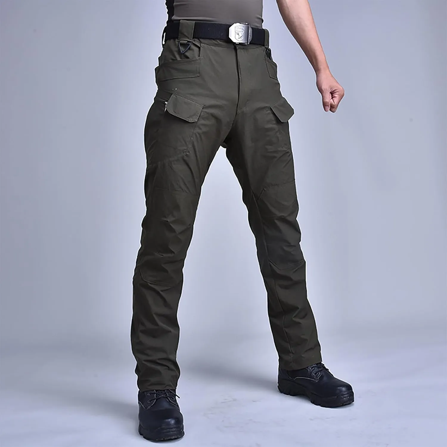 Tactical Cargo Pants for Men Wide Athletic Pants with Multi-Pocket Comfy Baggy Trousers