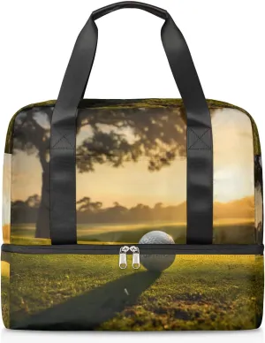 Travel Duffel Bags Sports Golf Ball Sports Gym Bag with Wet Pocket & Shoes Compartment Large Duffel Bags Waterproof Overnight Bag Weekender Bags for Women Men