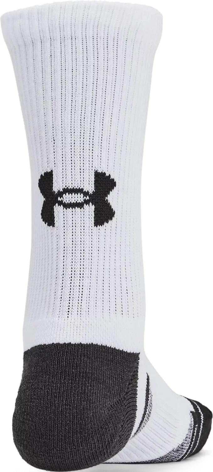 Under Armour Kids' Youth Performance Tech Crew Socks 6 Pack