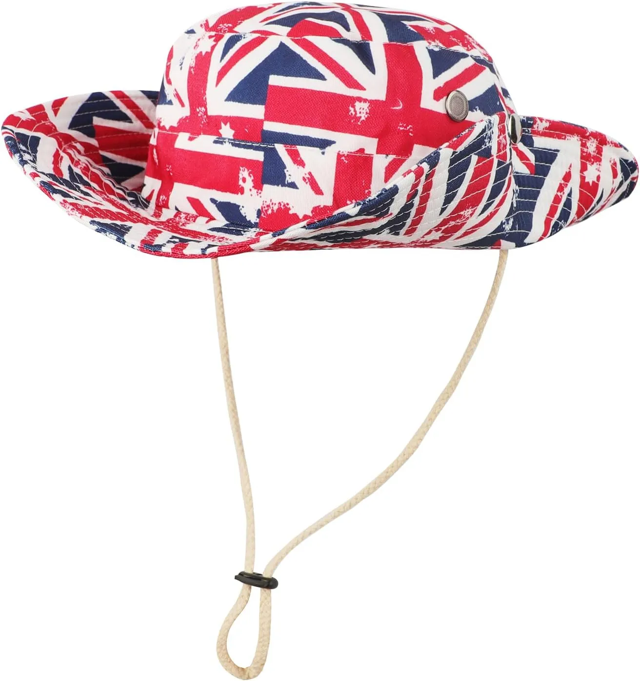 Vintage Cowboy Hats Foldable Breathable Wide Brim Sun Bucket Hat with Adjustable Drawstring Unisex Summer Outdoor Accessory