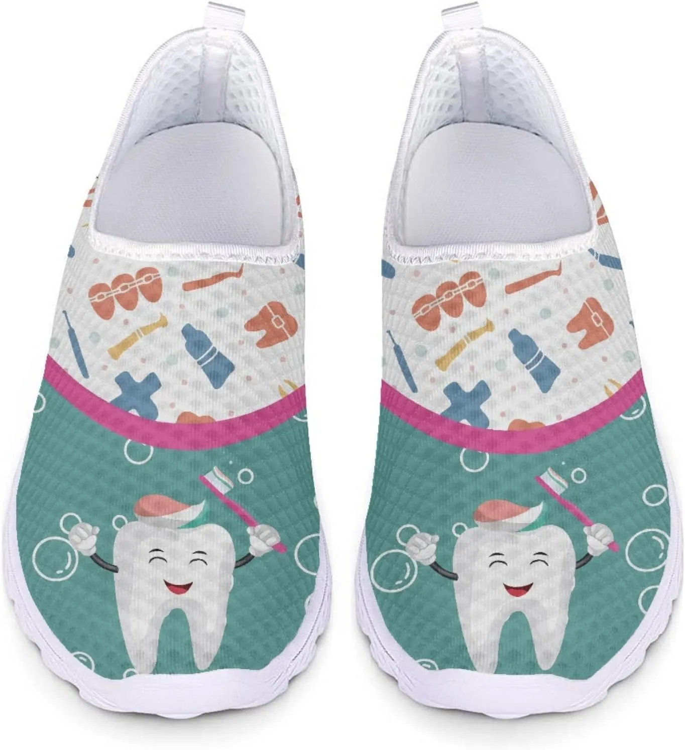 Women Slip on Trainers Breathable Walking Work Shoes Casual Lightweight Running Sneakers