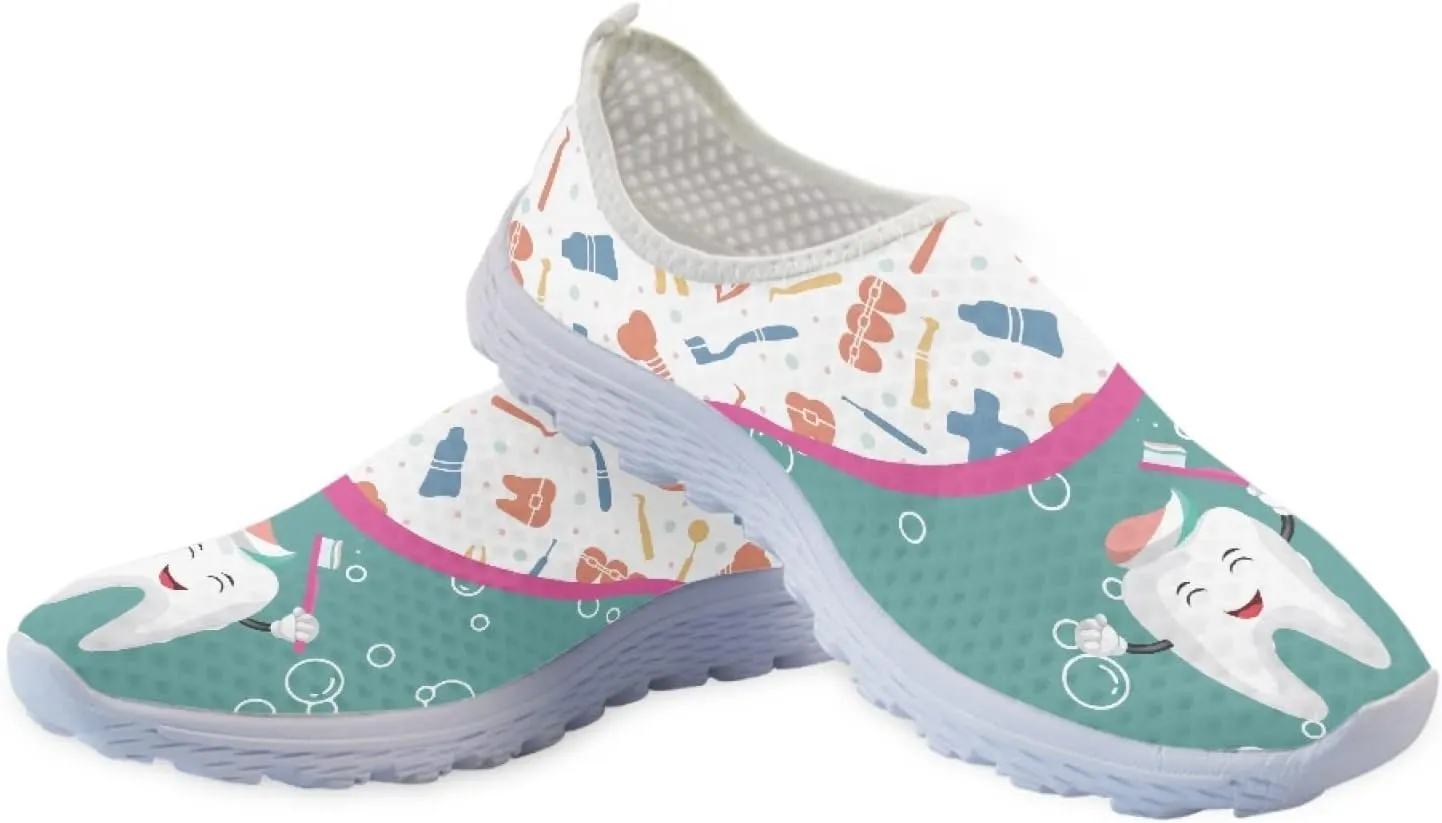 Women Slip on Trainers Breathable Walking Work Shoes Casual Lightweight Running Sneakers