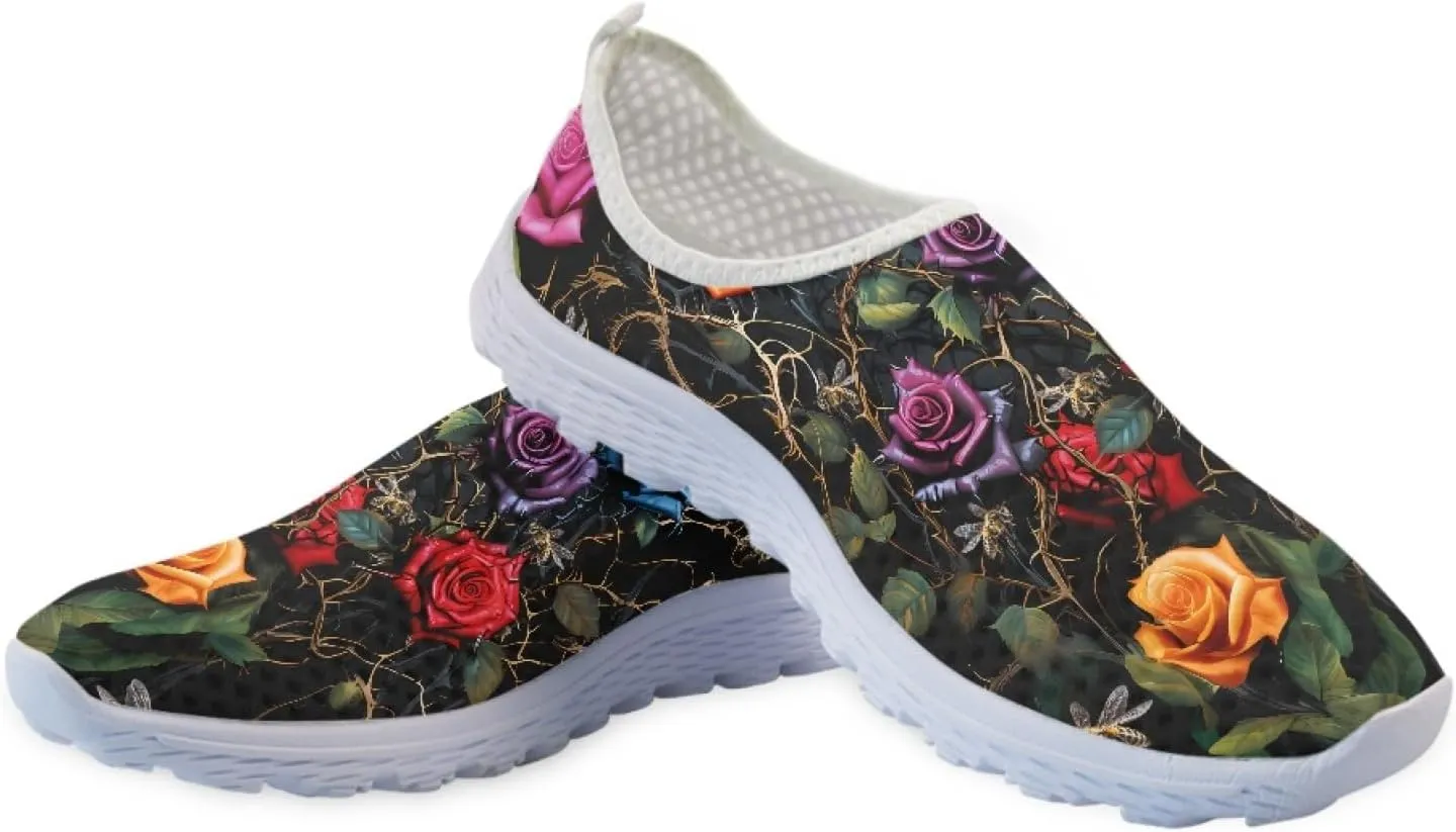Women Slip on Trainers Breathable Walking Work Shoes Casual Lightweight Running Sneakers