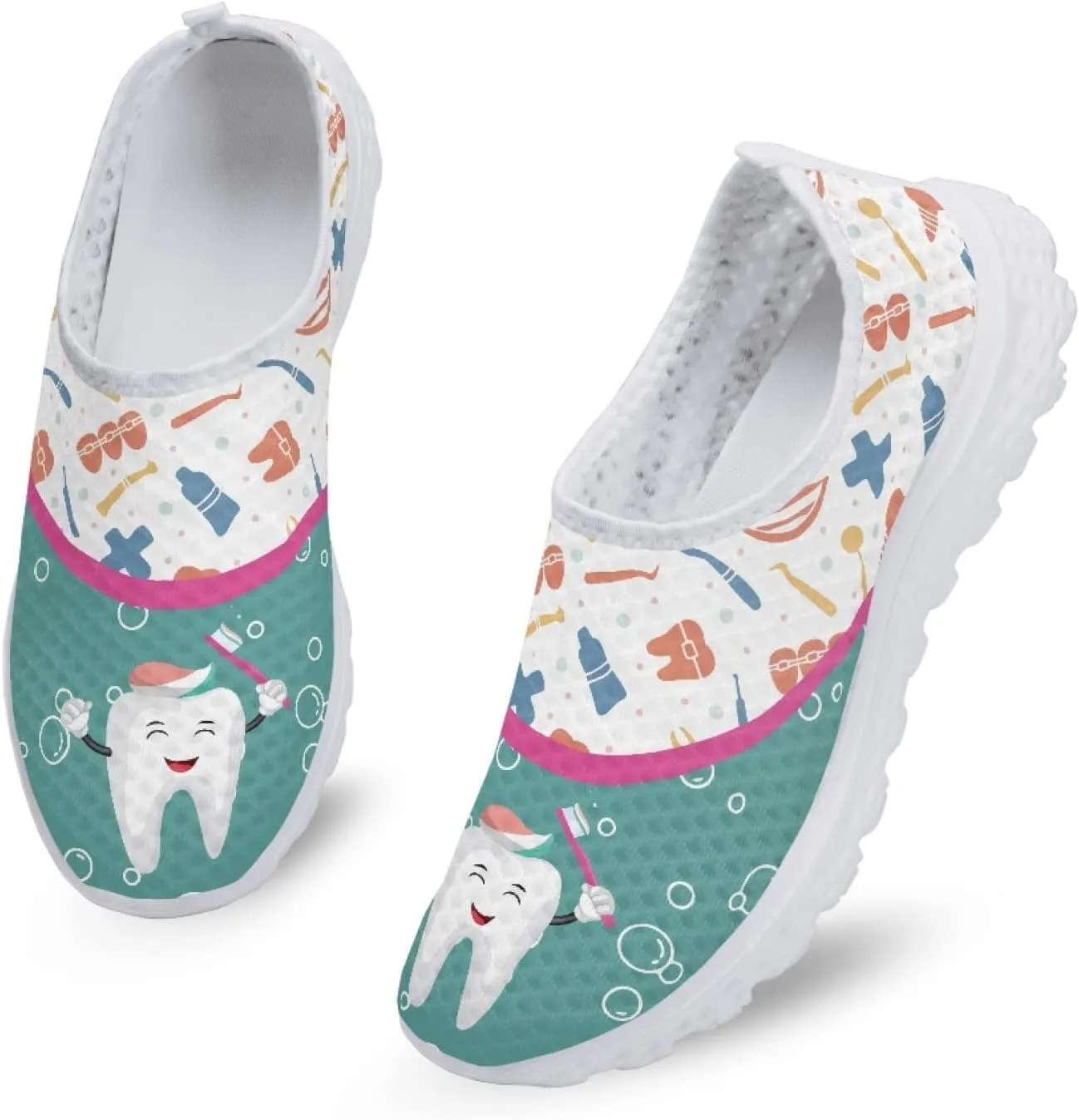 Women Slip on Trainers Breathable Walking Work Shoes Casual Lightweight Running Sneakers