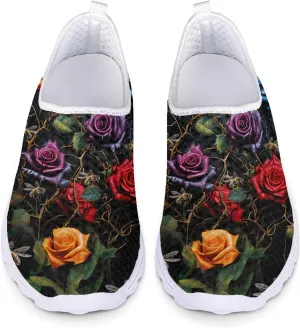 Women Slip on Trainers Breathable Walking Work Shoes Casual Lightweight Running Sneakers