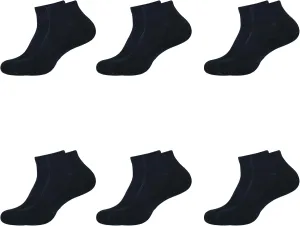 Women's Ankle Socks,Pack of 6, Color - 6 Black, Size - 4 to 7, Running Athletic Cotton Loafers Shoes Casual Wear|Sports Gym Active Everyday Sock