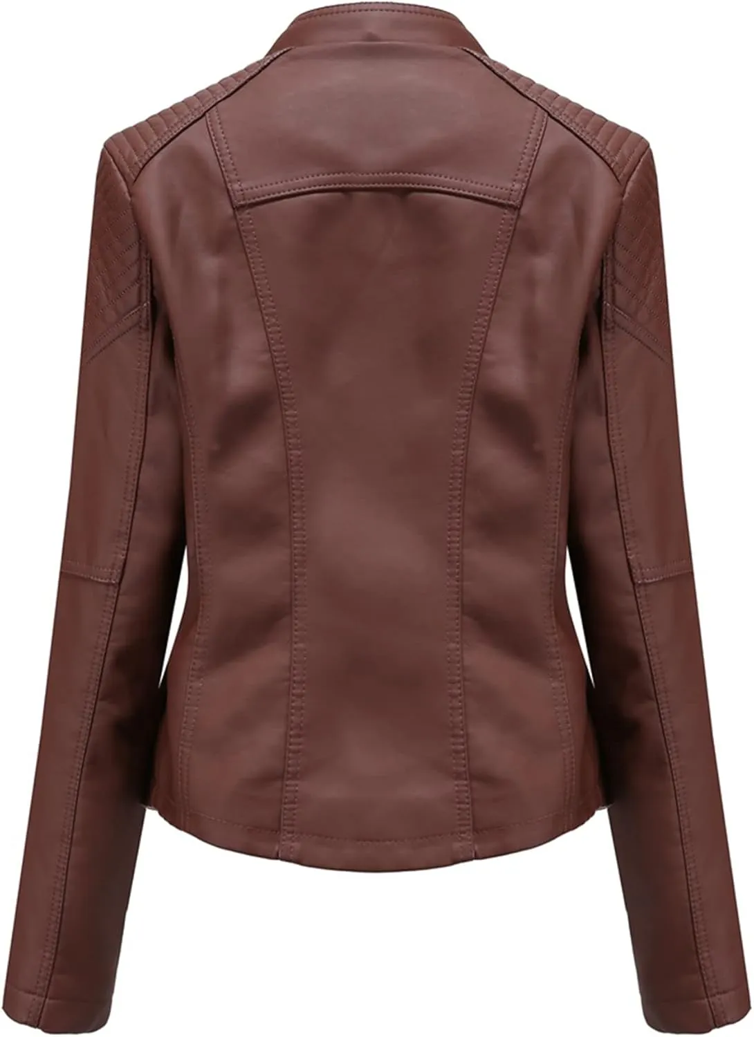 Women's Leather Jackets, Slim Motorcycle Moto Biker Coat Short Pleather Jacket