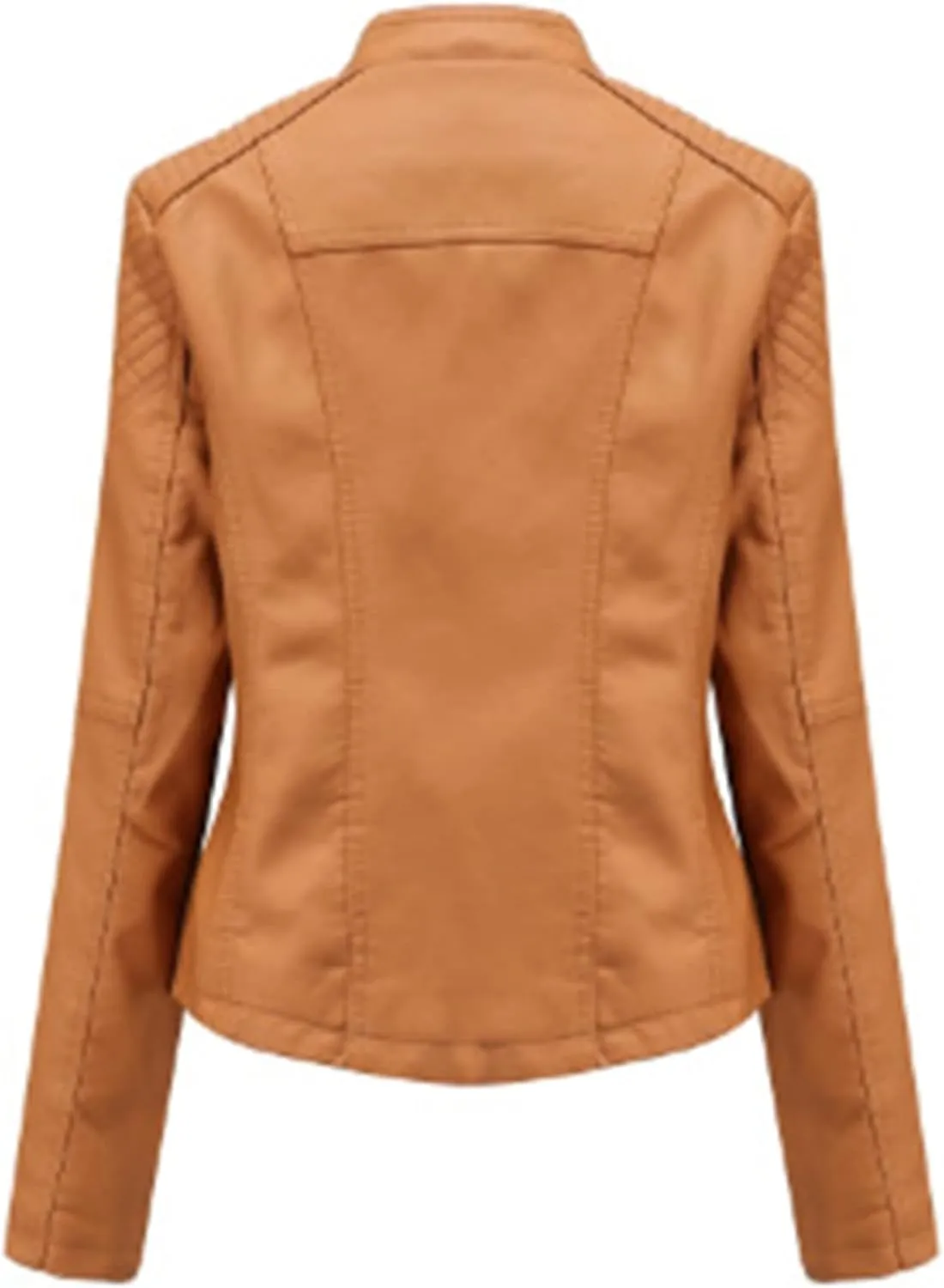 Women's Leather Jackets, Slim Motorcycle Moto Biker Coat Short Pleather Jacket