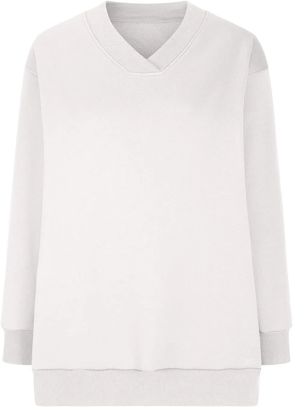 Women's Oversized Hoodies Sweatshirt,Casual V Neck Long Sleeve Pullover Tunic Comfy Basic Tops, Comfy Sweaters