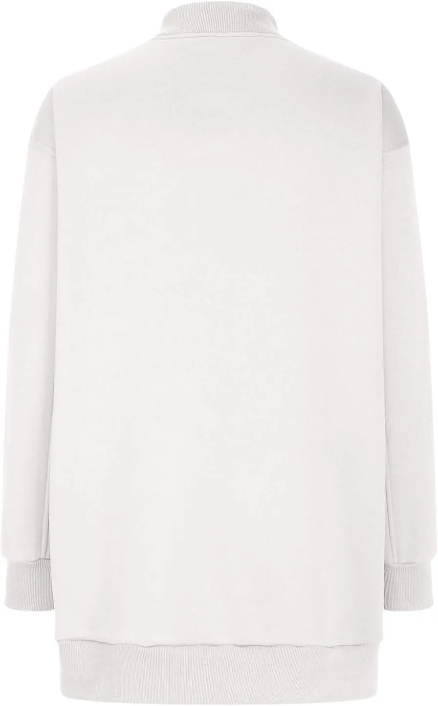 Women's Oversized Hoodies Sweatshirt,Casual V Neck Long Sleeve Pullover Tunic Comfy Basic Tops, Comfy Sweaters