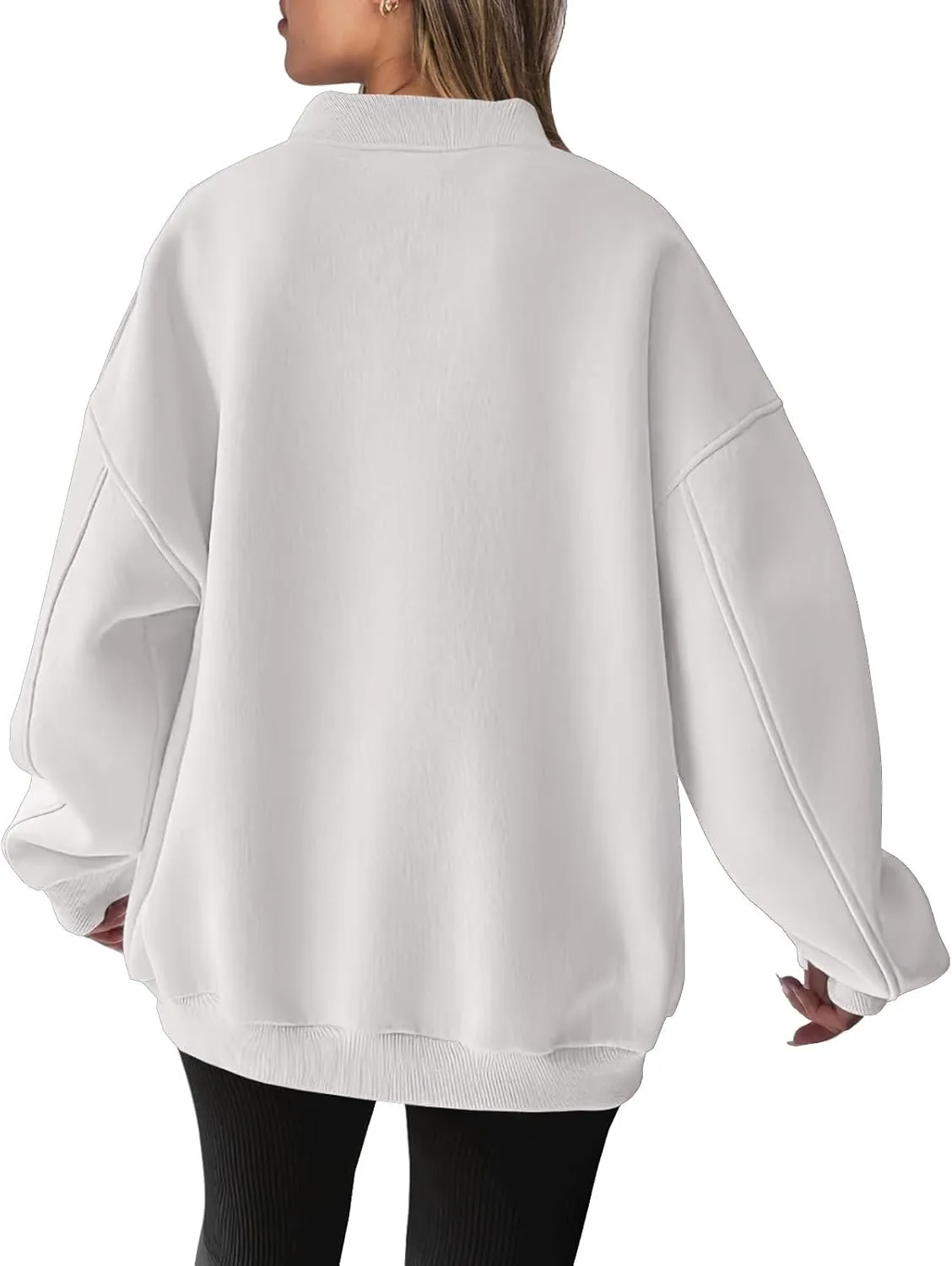 Women's Oversized Hoodies Sweatshirt,Casual V Neck Long Sleeve Pullover Tunic Comfy Basic Tops, Comfy Sweaters