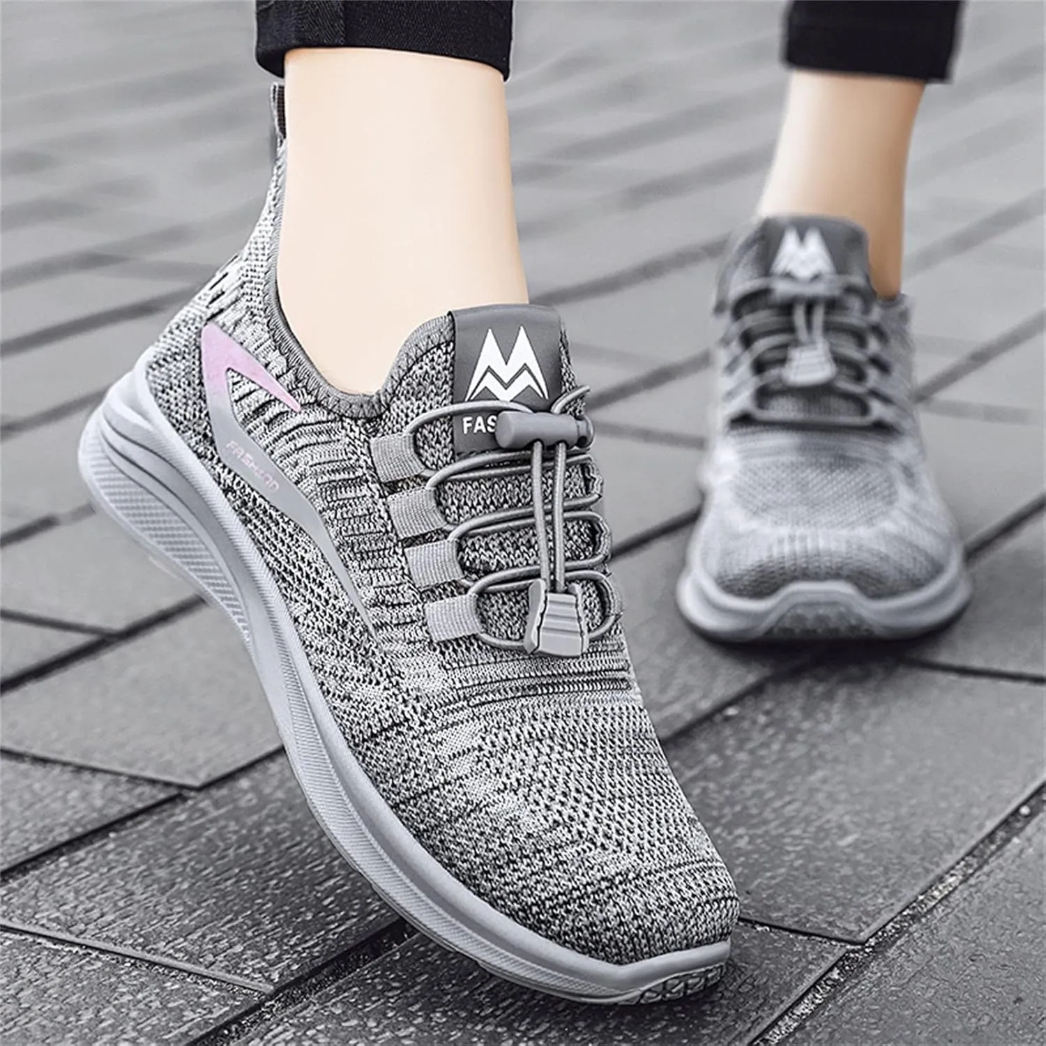 Womens Slip on Walking Shoes Comfort Lightweight Workout Casual Tennis Mesh Shoes Running Arch Support Sneakers