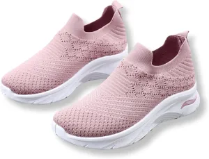 Women's Sports Shoes Breathable Soft Sole Non-Slip Wear-Resistant Running Slip on Tennis Lightweight Walking Sneakers