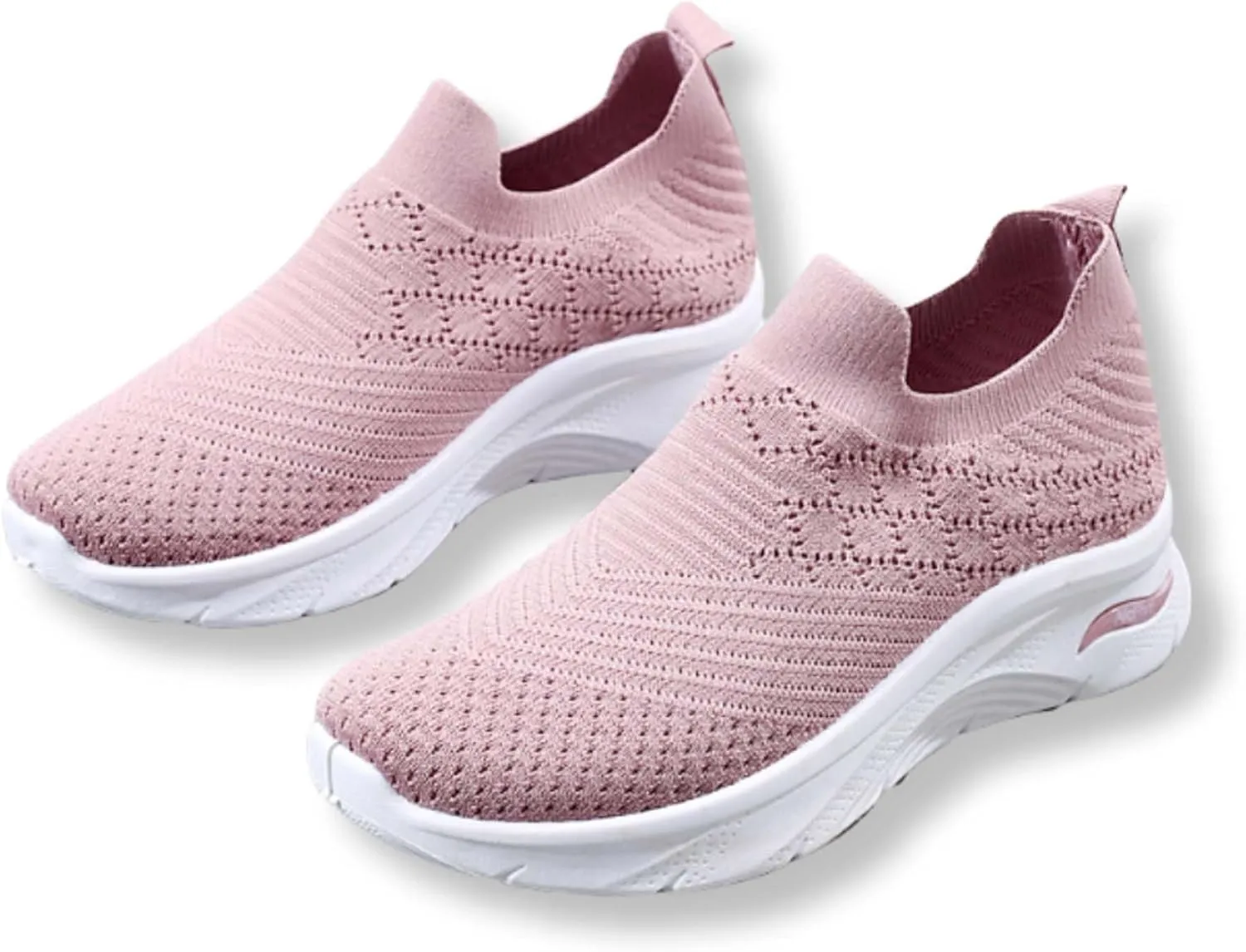 Women's Sports Shoes Breathable Soft Sole Non-Slip Wear-Resistant Running Slip on Tennis Lightweight Walking Sneakers