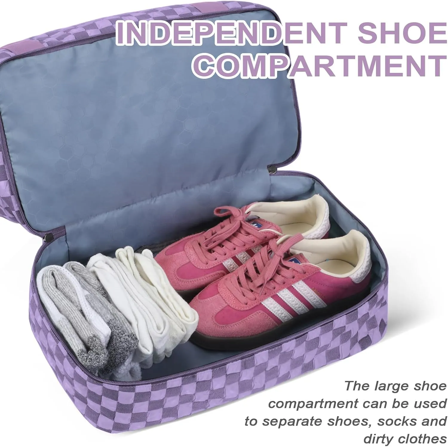 WOOMADA Weekender Bag for Women, Travel Duffel Bags with Shoe Compartment & Wet Pocket, Personal Item Bag for Airlines