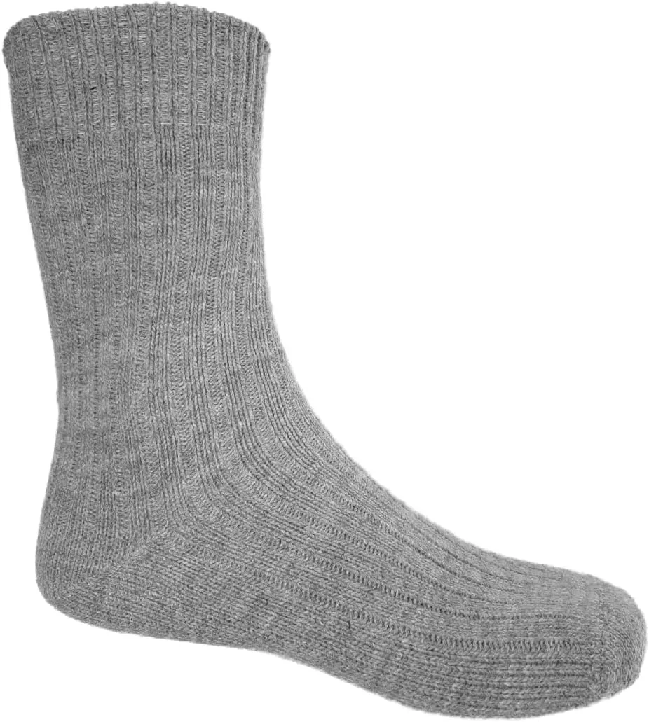 YUN Men's Pure 100% Wool Traditional Crew Warmer Boot Winter Socks